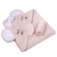 thumbnail image 3 of Juego de toallas con capucha Baby Essentials Pink Elephant 76 x 76 cm, 3 of 7