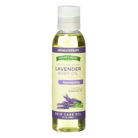 Natures Truth Rejuvenating Lavender Body Massage Oil Liquid For Skin Care, 4 oz, 3 Pack