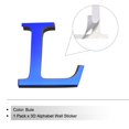 thumbnail image 3 of Unique Bargains 3D Acrylic Alphabet Mirror Wall Stickers Letter L Self-Adhesive Home Decor Letter Sign Art Sticker Decal Blue, 3 of 7