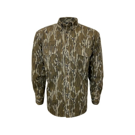 MidwayUSA Men s All Purpose Long Sleeve Field Shirt Mossy Oak Original Bottomland Medium Tall