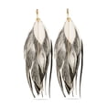 thumbnail image 1 of VANGANIA Aretes largos mujer de plumas joyería fina ideal en regalos para mujer, 1 of 5