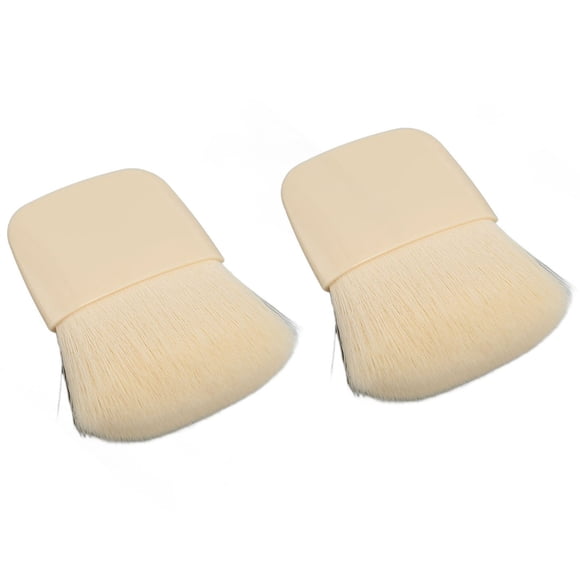Mini Brocha De Maquillaje, 2 Piezas, Cerdas Suaves De Fácil Limpieza, Brocha Para Polvo Seco Para Rostro Amigable Con La Piel Para Polvos Sueltos