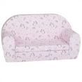 thumbnail image 1 of Delsit Toddler Couch & Kids Flip Open Foam Double Sofa, Unicorns & Rainbows, 1 of 10
