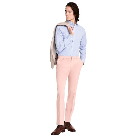 Tommy Hilfiger Mens Modern fit Dress Pants 30 / 30 Pink Solid