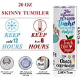 thumbnail image 2 of Teacher Gifts 20 oz Skinny Tumbler Stainless Steel Slim Insulated Tumblers Straight Water Bottle Coffee Mug Thermal Travel Cup with Lid, Christmas Birthday Teacher Appreciation Gifts for Women, 2 of 6