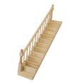 thumbnail image 1 of HEVIRGO Maison de Poupée Escalier Robuste avec Main Courante Bois Fait Main pour Maison, 1 of 10