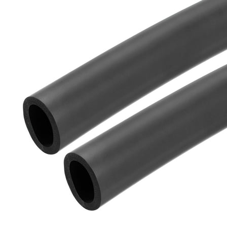 2pcs 3.3ft Pipe Insulation Tube 1 1/4 inch(32mm) ID 43mm OD Foam Tubing for Handle Grip, Black