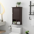 thumbnail image 6 of RONG-3 Bathroom Wall Cabinet, Bathroom Cabinet Wall Mounted with Single Shutter Door and Adjustable Shelf, Small Medicine Cabinet for Living Room, Kitchen or Entryway,Brown, 6 of 8
