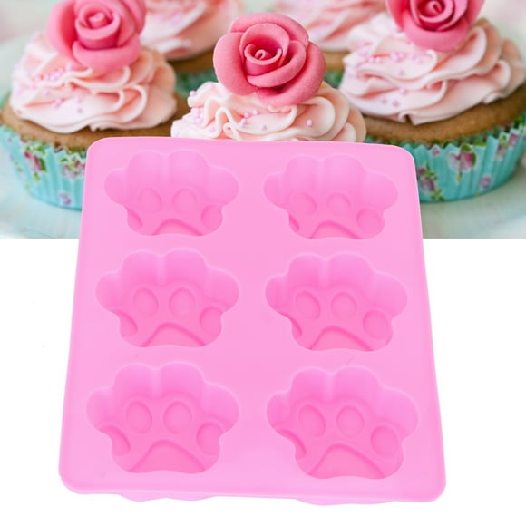 Spptty 6‑Grid Pink Cat Claw Shaped Mold Cartoon DIY Cake Chocolate Bread Mould