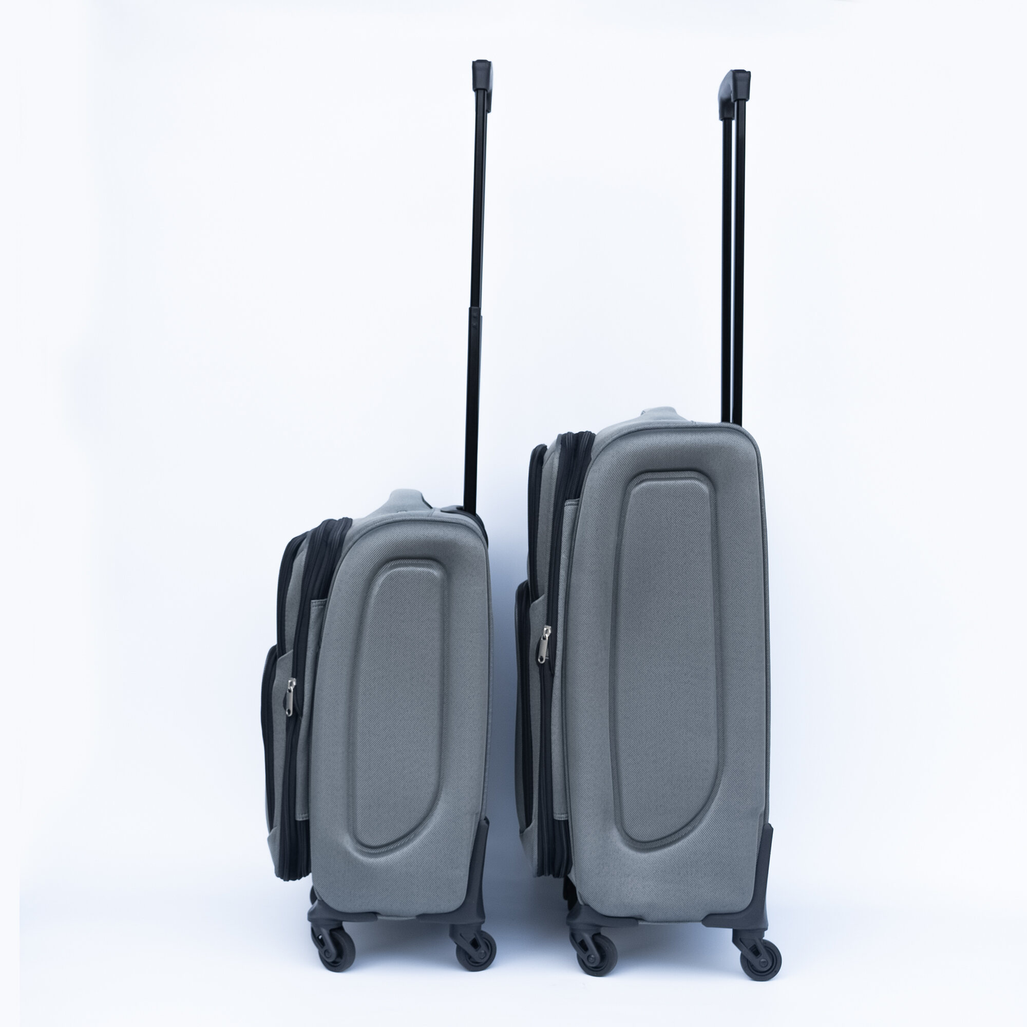 Hardside Suitcase, (20+24) Two-piece suitcase suitcase set Oxtrolley case without password lock universal wheel GRAY, Gray Hardside Luggage,Oxfabric Hardside Checked Luggage