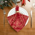 thumbnail image 2 of GZHJMY Set of 1 Gold Chinese Dragon On Red Cloth Napkins Washable Polyester Dinner Napkins 20"X20" for Dining Table Wedding Party Fall Holidays, 2 of 7