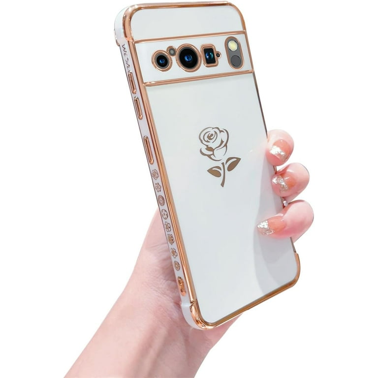 Compatible with Google Pixel 8 Pro Case Cute Rose Flower Phone
