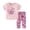 Purple, variant on enyan Toddler Baby Girls Summer Clothes Smocked Short Sleeve T-Shirt Tops Ruffled Short Sets Cute Outfits 2Pcs,Purple,5 Years