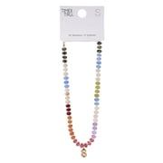 Time and Tru Goldtone Multicolored Bead Initial S Necklace