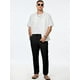 thumbnail image 3 of Pantalones JMIERR para hombre, casual, algodón y lino, cintura elástica, color negro, talla M, 3 of 6