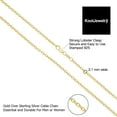 thumbnail image 2 of KoolJewelry Yellow Gold Over Sterling Silver Cable Chain Necklace (2.1 mm, 30 inch), 2 of 7