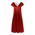 thumbnail image 6 of Cqxid525 Summer clearance sale! Women's Nightshirt Short Sleeve Womens Short S0leeve V Neck Homewear Pajamas Long Dress Nightgowns Sleepwear Lightweight Sleep Shirt, 6 of 6