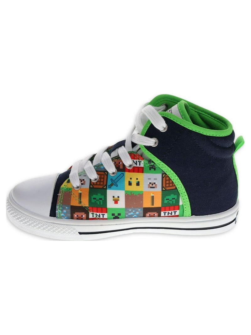 Minecraft Hi Top Canvas Sneaker, Sizes 12-3
