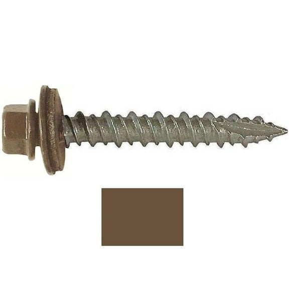 Hillman Fasteners 250494 LB 10 x 1 in. Metal to Wood Self-Drilling Roofing Screws, Antique Brown