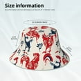 thumbnail image 5 of Kdxio Reflective Bucket Hat - Roosters Print Bucket Hat for Men,Women, 5 of 9