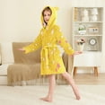 thumbnail image 4 of FORMRS Niños Bathrobe Unisex Hooded Robe Soft Plush Pajamas Sleepwear, Size 10-12T, White Stars, 4 of 7