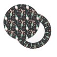 thumbnail image 3 of Round Bar Stool Seat Covers, Christmas cute deer old man Elastic Round Chair Cover Stool Seat Slipcover Bar Stool Cushions Round Pad for 12-14 inch, 3 of 7