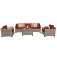 thumbnail image 1 of Hampton 6 Piece Outdoor Wicker Patio Furniture Set 06b, 1 of 7