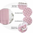 thumbnail image 3 of Pink Bathroom Shower Curtains with 12 Hooks Polyester Waterproof Shower Curtain for Stalls and Bathtubs Grid Checkered Plaid Gingham Lattice Trellis Decorative Bathroom Privacy Curtain 54x78 Inches, 3 of 9