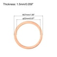 thumbnail image 2 of Uxcell Flat Copper Washers Copper Flat Sealing Ring Copper 12 pack 22x27x1.5mm, 2 of 6
