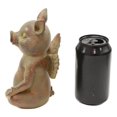 thumbnail image 5 of Zen Yoga Flying Pig Angel Hog Heavens Meditating In Lotus Pose Rustic Statue, 5 of 5