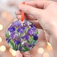 thumbnail image 4 of Iris February Birth Month Flower Ornament Suncatcher, Purple Irises Window Hanger, Floral Wall Art. Indoor Decor, Flowers Lover Gift, 2025, Holiday 2025, Festive Home Accent,, 4 of 5