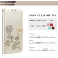 thumbnail image 2 of Wallet Case for Samsung Galaxy A23/Galaxy F23/Galaxy M23, [Wrist Strap] Rose Flower Cover with Credit Card Holder Cash Pockets Flip Phone Case for Samsung Galaxy A23/M23/F23 RS Golden, 2 of 14