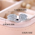 thumbnail image 5 of LINXIQIN Women Round White Moissanite Stone Wings Design Ring, 5 of 9