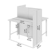 thumbnail image 2 of Scranton & Co Engineered Wood 48W 2 Person Cubicle Desk with Storage in White, 2 of 7