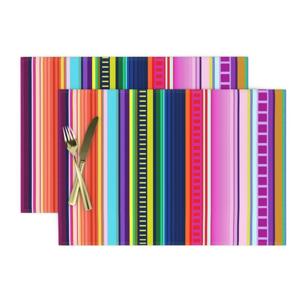 Cloth Placemats Serape Serape Mexican Mexican Inspired Mexico Mexican