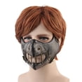 thumbnail image 2 of Máscara bucal de cuero Cosplay River Half Face Máscara protectora deportiva punk (boca de barras de metal) ER, 2 of 5