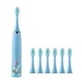 thumbnail image 1 of Cartoon Design Children's Toothbrush Replacement Heads, Gentle Massage For Teeth And Gums, Ergonomic Handle, 6 Brush Heads Included, BPA-Free, 1 of 5