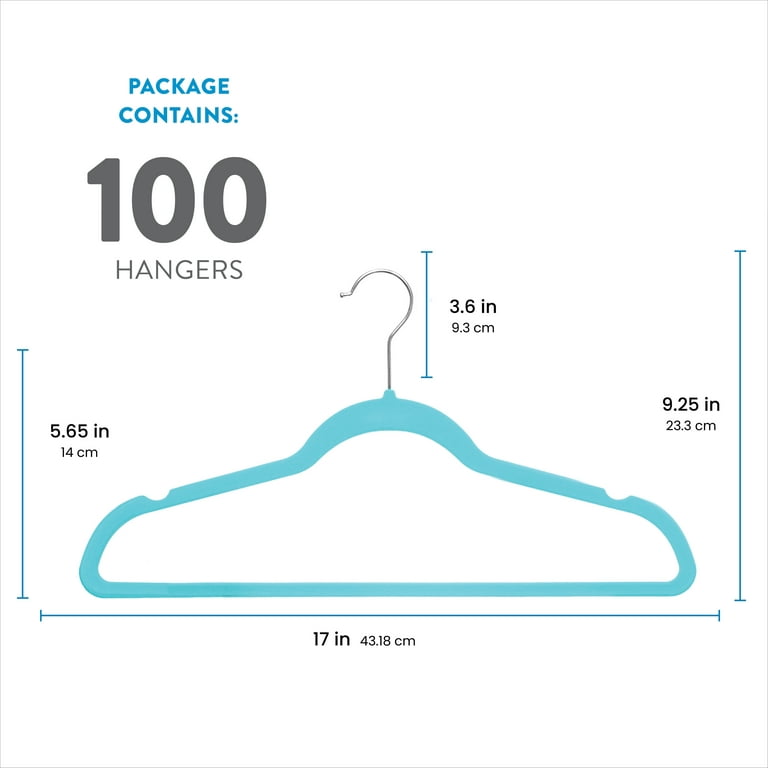 Tangkula Velvet Hangers, 100-Pack Non Slip Heavy Duty Hold Up to 10 lbs  Slim Design