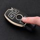 thumbnail image 4 of Funda para Llave de Coche para Mercedes Benz, Funda para Llave para Mercedes Benz W204 W211 2-3 Botones sin Llave Clase ABCE (Borde Dorado Negro), 4 of 7