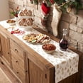 thumbnail image 4 of Merry Christmas Table Runner, Xmas Tree Table Decorations Backdrop for Home Kitchen Indoor Outdoor, Christmas Decorations, 70.86 x 12.99 in, White, 4 of 6