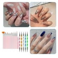 thumbnail image 2 of Nail Art Tools Kit UV Gel Nail Painting Brush Set Dotting Pen Striping Tape Line Manicure 3D Nail Rhinestones Decoration Jewelry, 2 of 3
