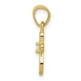 thumbnail image 2 of 10k Small CZ Cross Pendant in 10k Yellow Gold, 2 of 3