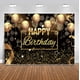 thumbnail image 1 of Happy Birthday Decorations Backdrop, Glitter Birthday Backdrop Sign, Happy Birthday Banner, Birthday Party Supplies Photo Background for Children Men, 1 of 4