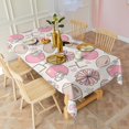 thumbnail image 3 of Pink Football Rectangle Tablecloth 60"x120",Waterproof Polyester Rectangle Table Cloth, Wipeable Spillproof Polyester Tablecloth for Dining, Camping, Indoor and Outdoor, 3 of 6