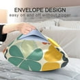 thumbnail image 4 of Yayeee Pillowcase Standard Size Set of 2 Satin Wrinkle Resistant Pillow Case, Beige Clover Pattern, 4 of 7
