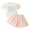 White, variant on Afdoent Baby Girl Clothes Toddler Girls Ribbed Bow Mesh Short Sleeve Top & Skirt Set 3D Floral Summer Two Piece Outfit Clothes 2025 Cute Suit 3-4 Years