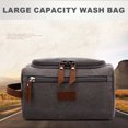 thumbnail image 4 of Trousse de Toilette pour Hommes Femmes Trousse de Rasage Trousse de Sac pour Hommes Sac de Rasage de Voyage Housse Rabattable Trousse de Toilette pour Hommes en Toile pour Voyage, 4 of 6