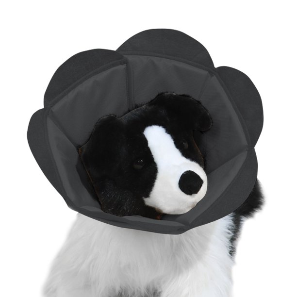 Blublu Park Soft Cone for Dogs After Surgery, Adjustable Recovery Elizabethan Collar for Large