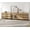 Oak, variant on 3 In 1 Multifunctional Chest of Drawers, Glass Door Dresser with 13 Drawers and Adjustable Shelves, Home Storage Cabinet Organizer for Bedroom,Beige