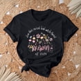 thumbnail image 6 of Black*Friday Clearance Items under $5 GaThRRgYP Plus Size Tops for Women,Summer Tops for Girls,Women Mother's Day Gift Mom Flower Print Short Sleeve Round Neck T-shirt Pattern Top Black XL, 6 of 7
